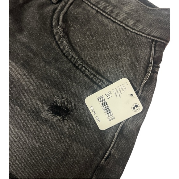 Sz 26 NWT Free People Buttonfly Black Denim Festival Shorts - Picture 6 of 6